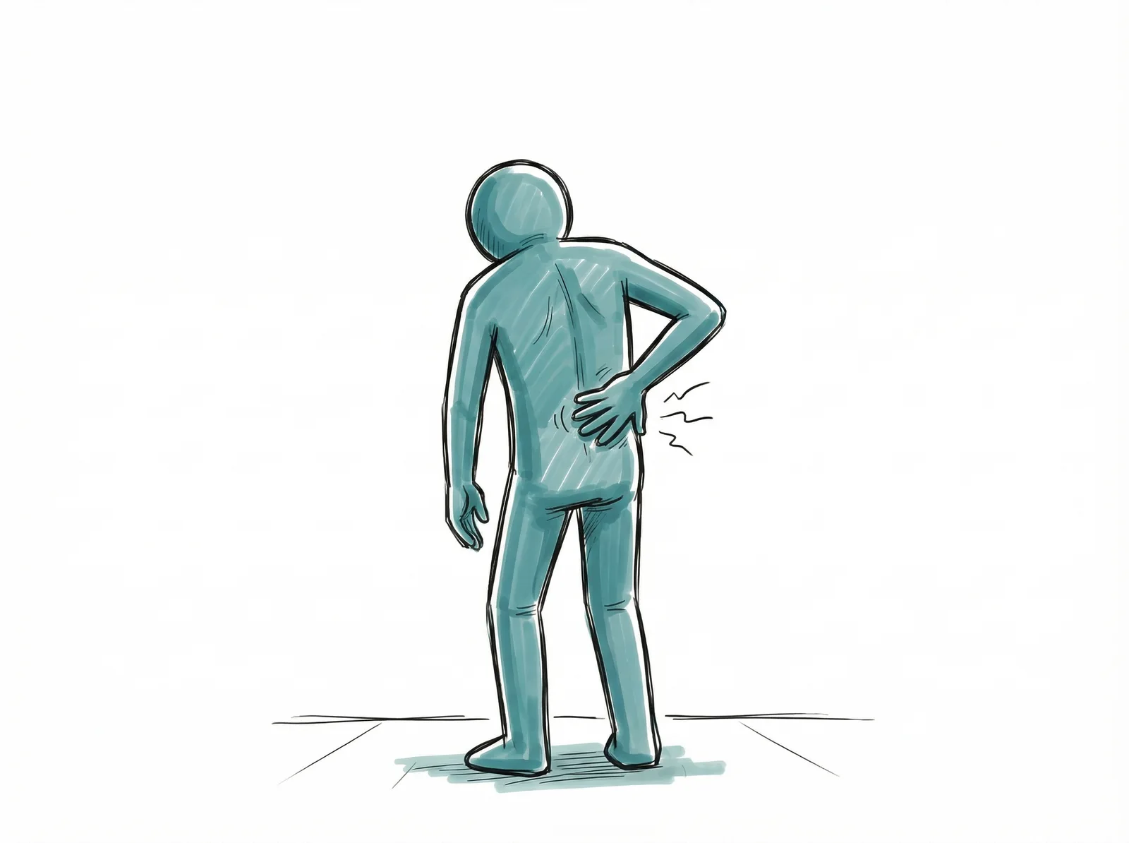 Back pain — spinal anatomy illustration